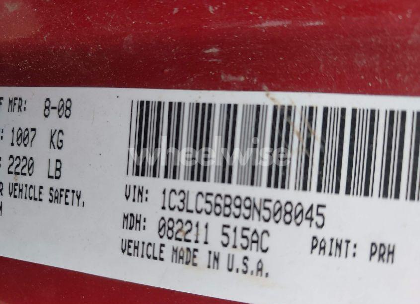 Photo 9 of 2009 Chrysler Sebring TOURING (VIN 1C3LC56B99N508045)