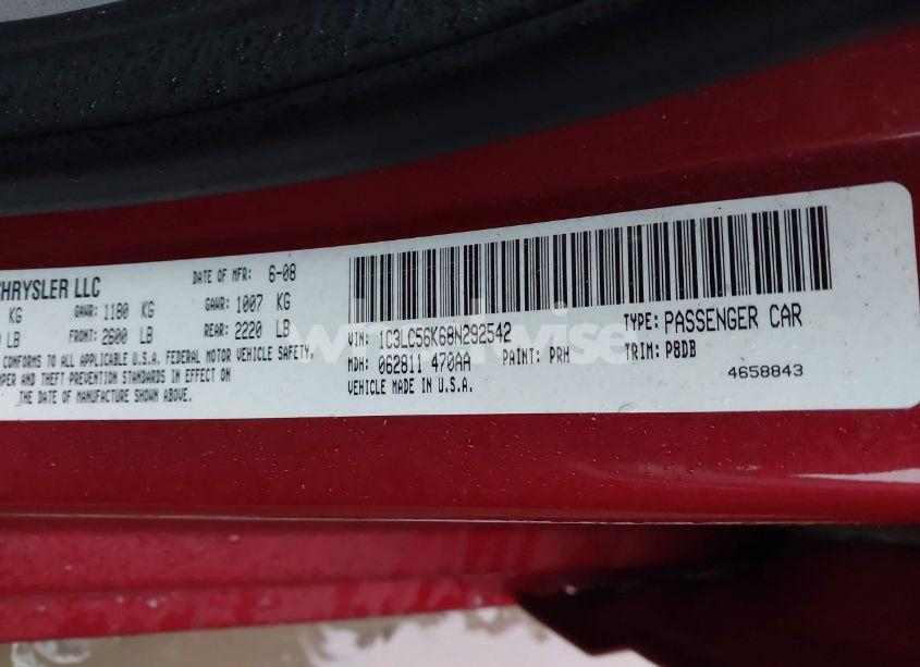 Photo 9 of 2008 Chrysler Sebring TOURING (VIN 1C3LC56K68N292542)