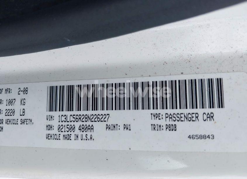 Photo 9 of 2008 Chrysler Sebring TOURING (VIN 1C3LC56R28N226227)