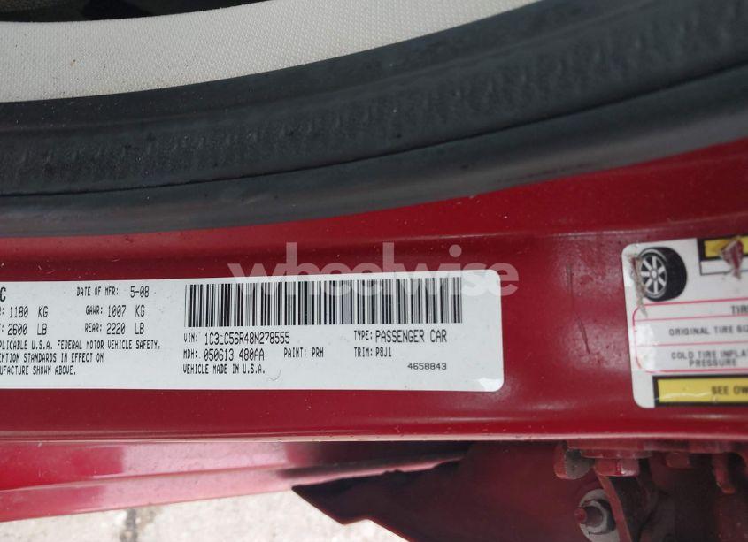 Photo 9 of 2008 Chrysler Sebring TOURING (VIN 1C3LC56R48N278555)