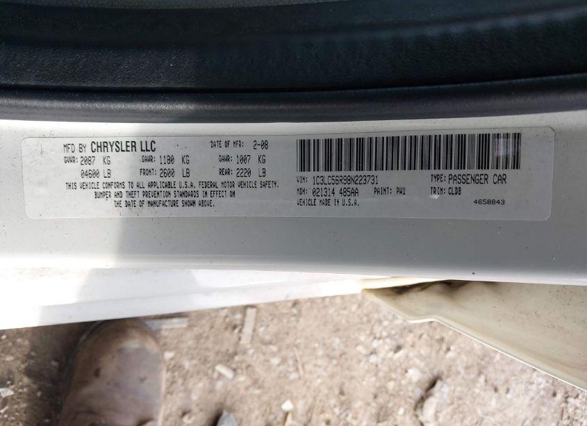 Photo 9 of 2008 Chrysler Sebring TOURING (VIN 1C3LC56R98N223731)