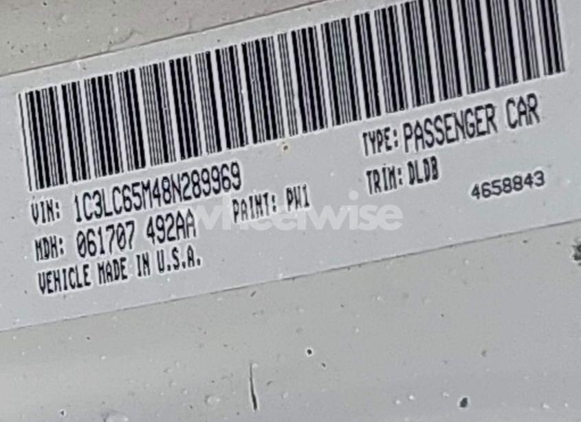 Photo 9 of 2008 Chrysler Sebring LIMITED (VIN 1C3LC65M48N289969)