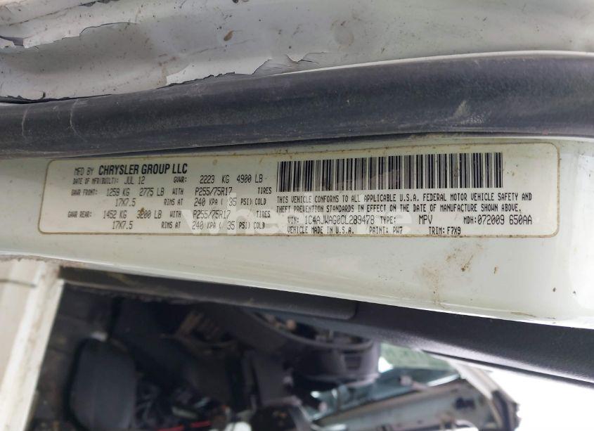 Photo 9 of 2012 Jeep Wrangler SPORT (VIN 1C4AJWAG0CL289478)