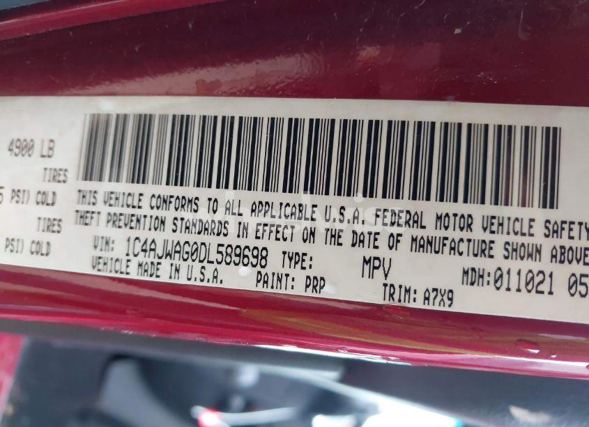 Photo 9 of 2013 Jeep Wrangler SPORT (VIN 1C4AJWAG0DL589698)