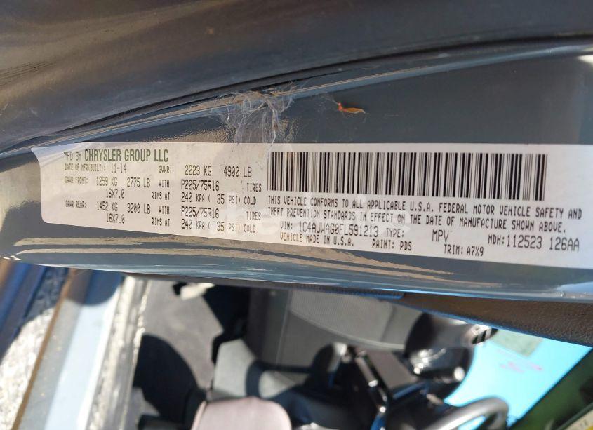 Photo 9 of 2015 Jeep Wrangler SPORT (VIN 1C4AJWAG0FL591213)