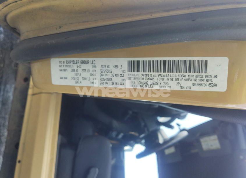 Photo 9 of 2013 Jeep Wrangler SPORT (VIN 1C4AJWAG1DL672816)