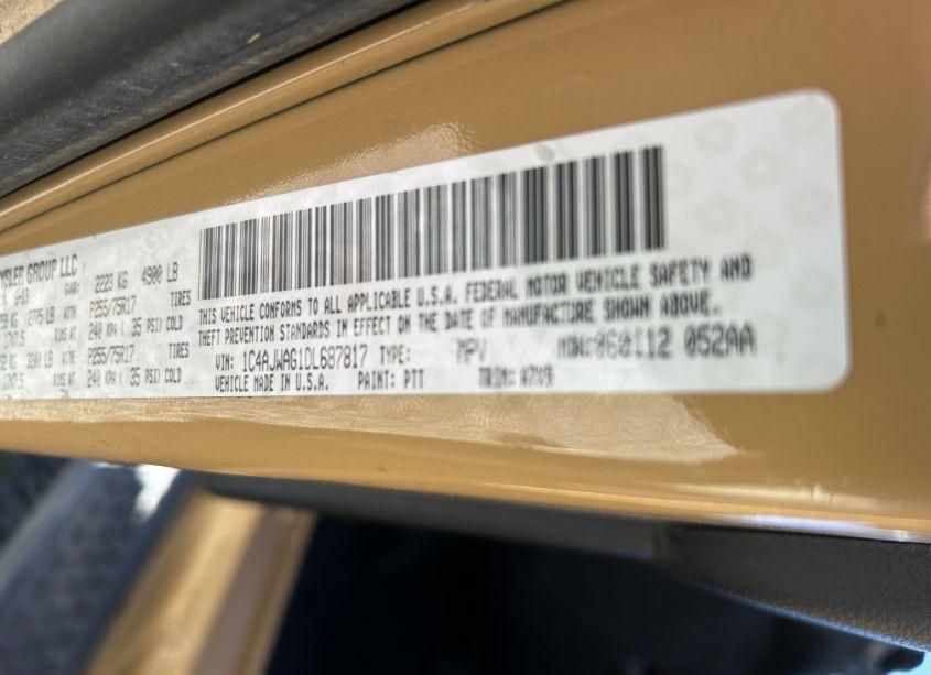 Photo 9 of 2013 Jeep Wrangler (VIN 1C4AJWAG1DL687817)