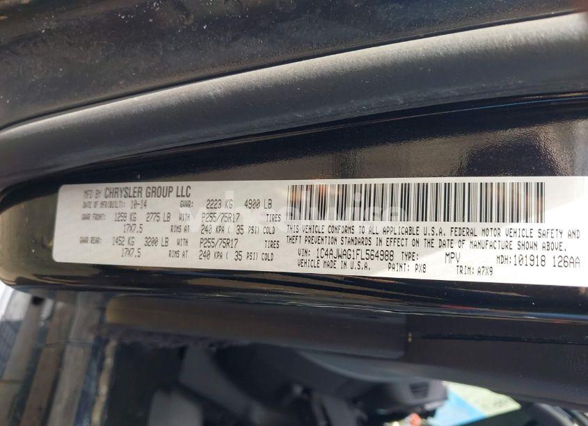 Photo 9 of 2015 Jeep Wrangler SPORT (VIN 1C4AJWAG1FL564988)