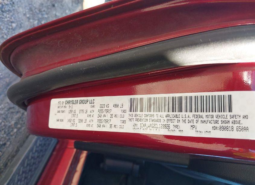 Photo 9 of 2012 Jeep Wrangler SPORT (VIN 1C4AJWAG2CL129926)