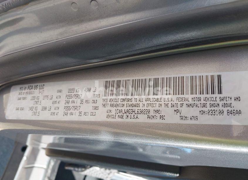 Photo 9 of 2017 Jeep Wrangler SPORT 4X4 (VIN 1C4AJWAG3HL630220)