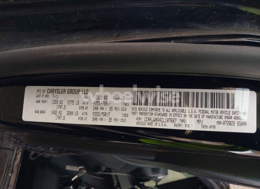 Photo 9 of 2012 Jeep Wrangler SPORT (VIN 1C4AJWAG4CL107667)