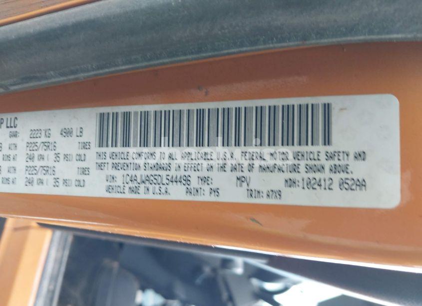 Photo 9 of 2013 Jeep Wrangler SPORT (VIN 1C4AJWAG5DL544496)