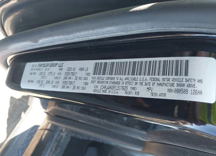 Photo 9 of 2015 Jeep Wrangler SPORT (VIN 1C4AJWAG5FL517625)