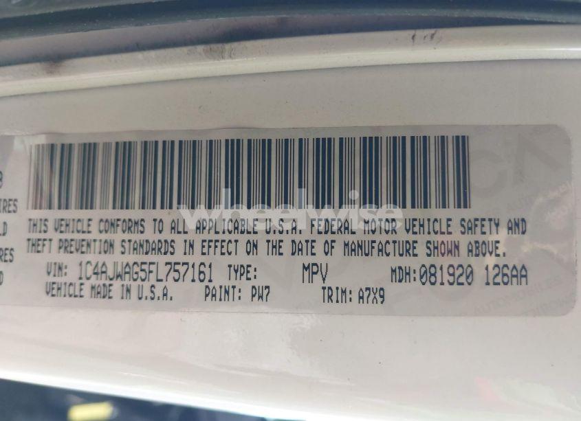 Photo 9 of 2015 Jeep Wrangler SPORT (VIN 1C4AJWAG5FL757161)