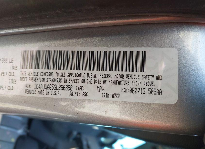 Photo 9 of 2016 Jeep Wrangler SPORT (VIN 1C4AJWAG5GL296898)