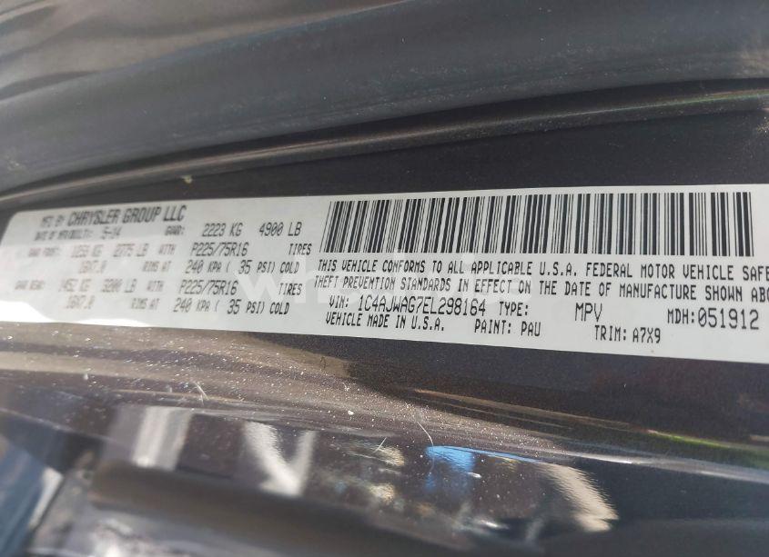 Photo 9 of 2014 Jeep Wrangler SPORT (VIN 1C4AJWAG7EL298164)