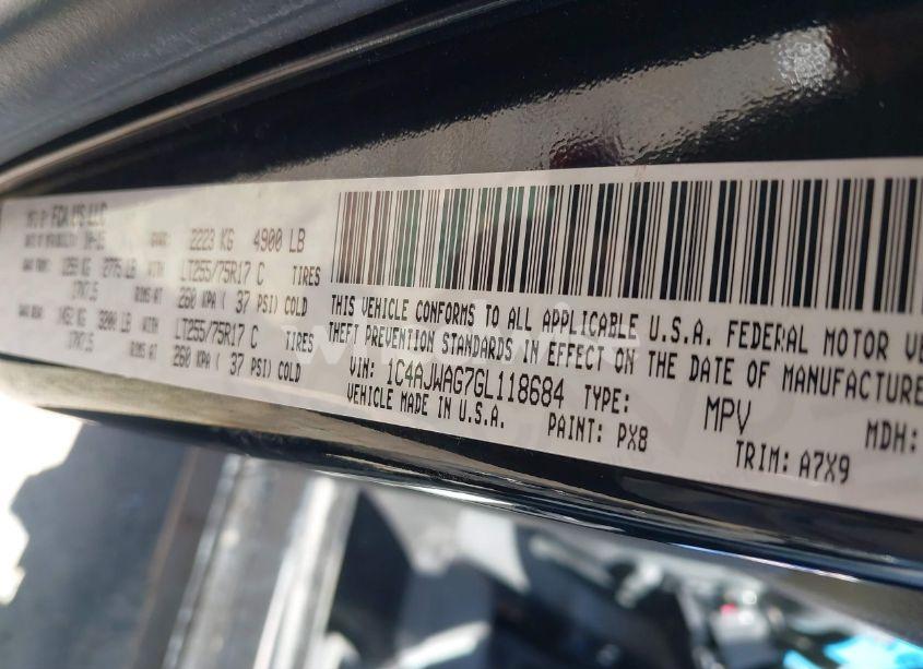 Photo 9 of 2016 Jeep Wrangler WILLYS WHEELER (VIN 1C4AJWAG7GL118684)