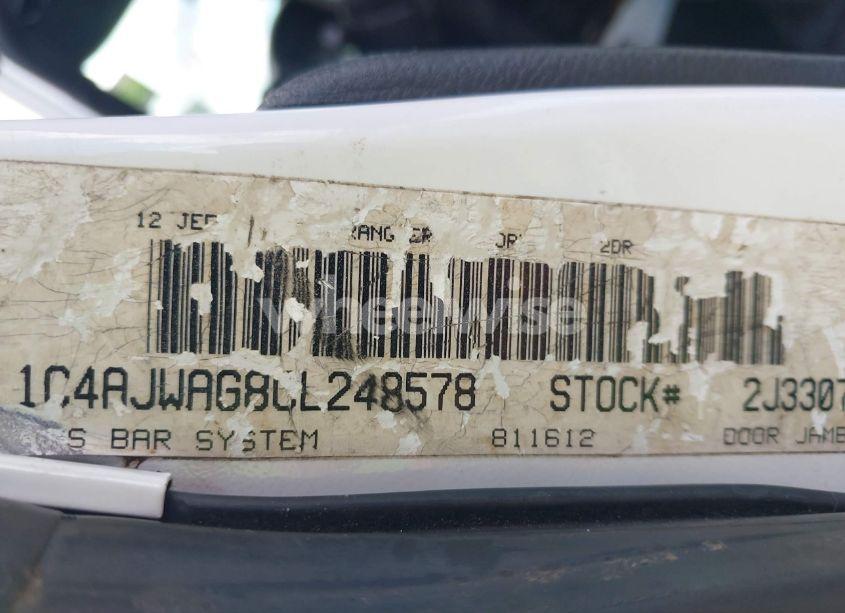 Photo 9 of 2012 Jeep Wrangler SPORT (VIN 1C4AJWAG8CL248578)