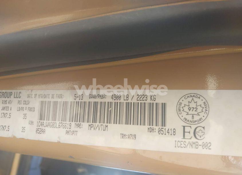 Photo 9 of 2013 Jeep Wrangler SPORT (VIN 1C4AJWAG8DL676619)