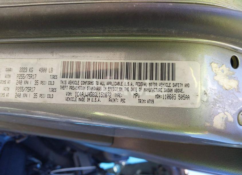 Photo 9 of 2016 Jeep Wrangler SPORT (VIN 1C4AJWAG8GL151872)