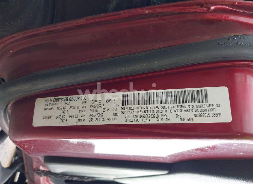 Photo 9 of 2012 Jeep Wrangler SPORT (VIN 1C4AJWAG9CL203018)