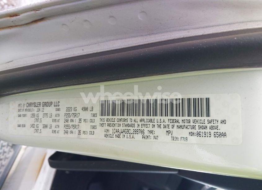 Photo 9 of 2012 Jeep Wrangler SPORT (VIN 1C4AJWAG9CL289706)