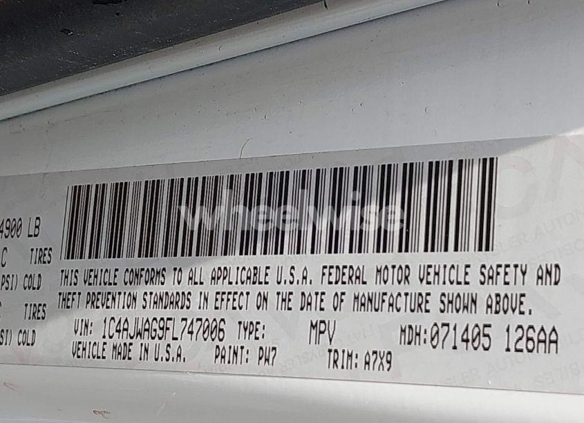 Photo 9 of 2015 Jeep Wrangler WILLYS WHEELER (VIN 1C4AJWAG9FL747006)