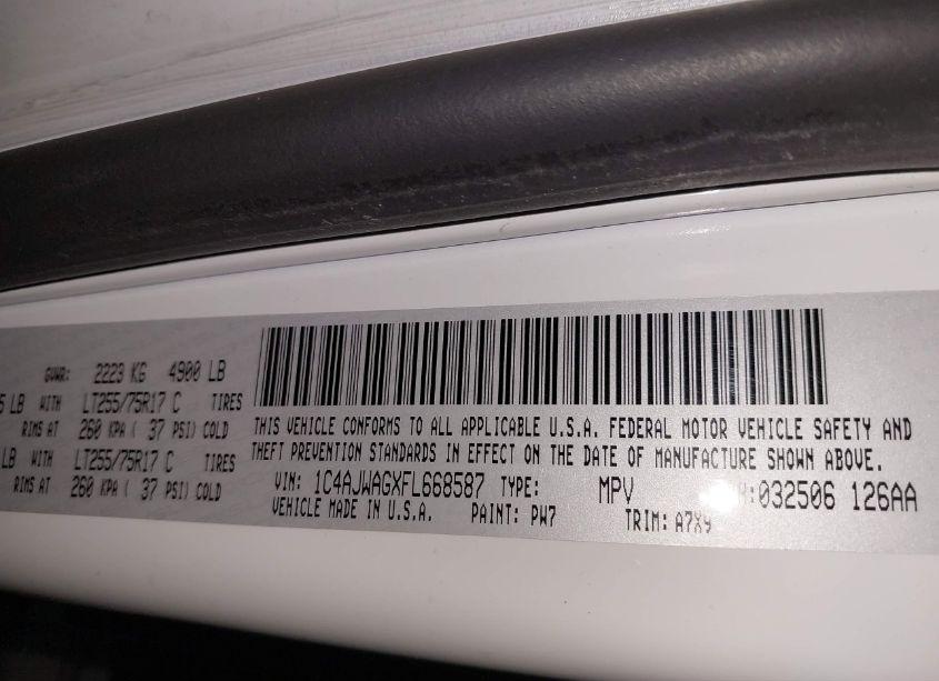 Photo 9 of 2015 Jeep Wrangler WILLYS WHEELER (VIN 1C4AJWAGXFL668587)