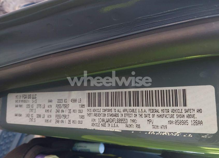 Photo 9 of 2015 Jeep Wrangler SPORT (VIN 1C4AJWAGXFL689553)