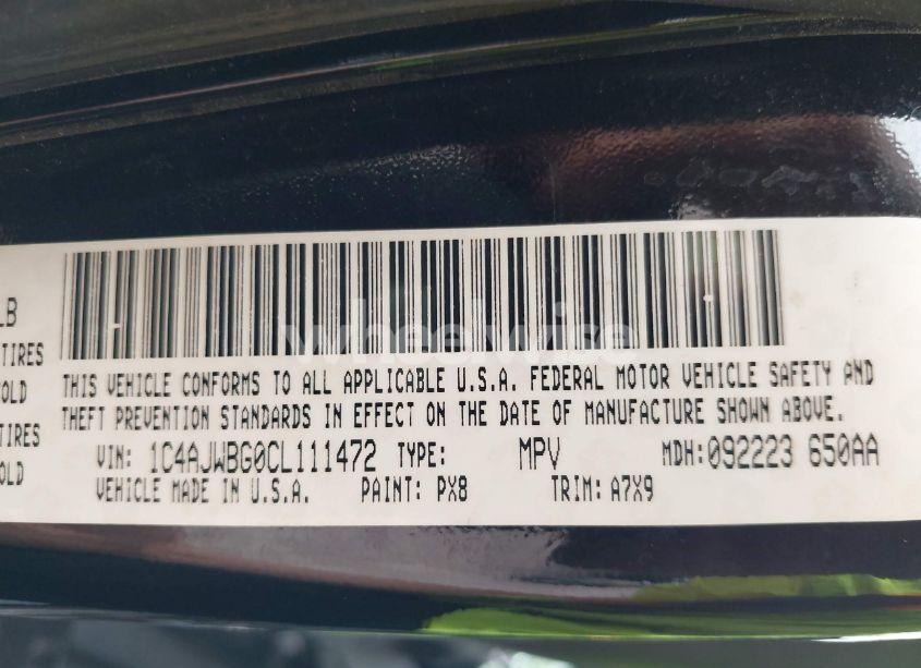 Photo 9 of 2012 Jeep Wrangler SAHARA (VIN 1C4AJWBG0CL111472)