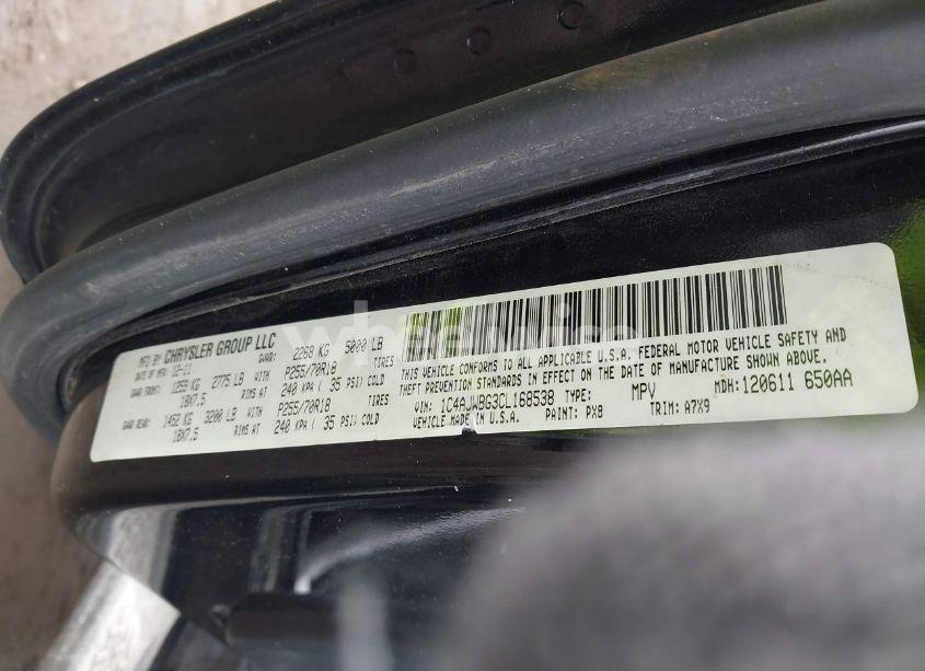 Photo 9 of 2012 Jeep Wrangler SAHARA (VIN 1C4AJWBG3CL168538)