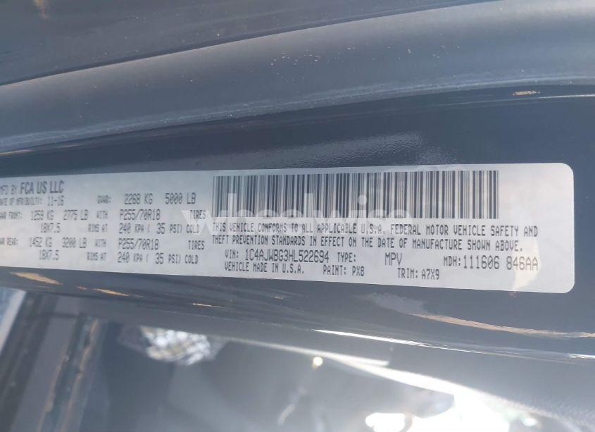 Photo 9 of 2017 Jeep Wrangler SAHARA 4X4 (VIN 1C4AJWBG3HL522694)