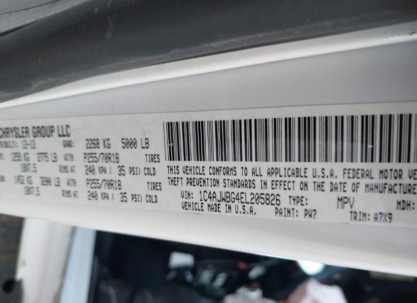 Photo 9 of 2014 Jeep Wrangler SAHARA (VIN 1C4AJWBG4EL205826)