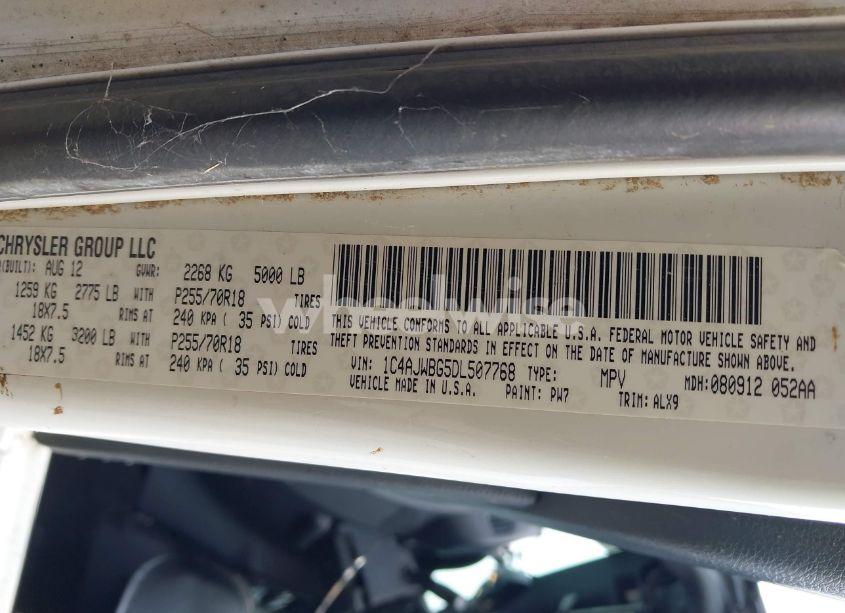 Photo 9 of 2013 Jeep Wrangler SAHARA (VIN 1C4AJWBG5DL507768)