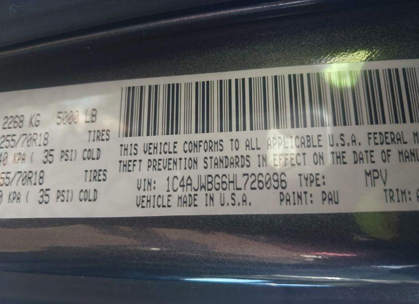 Photo 9 of 2017 Jeep Wrangler SAHARA 4X4 (VIN 1C4AJWBG6HL726096)