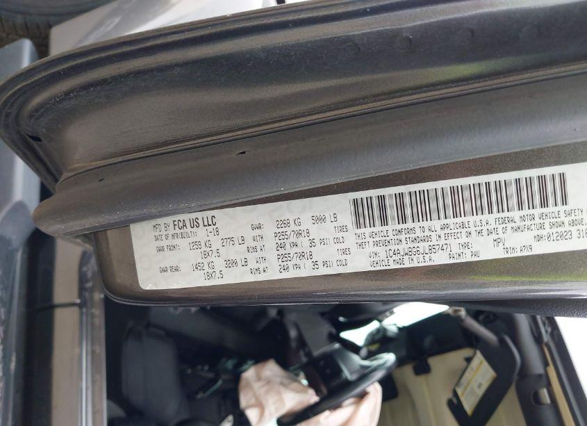 Photo 9 of 2018 Jeep Wrangler JK SAHARA 4X4 (VIN 1C4AJWBG6JL857471)