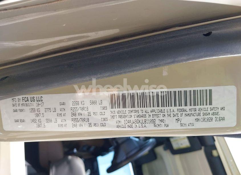 Photo 9 of 2018 Jeep Wrangler JK SAHARA 4X4 (VIN 1C4AJWBGXJL811092)