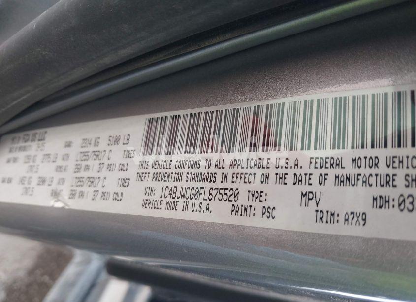 Photo 9 of 2015 Jeep Wrangler RUBICON (VIN 1C4BJWCG0FL675520)