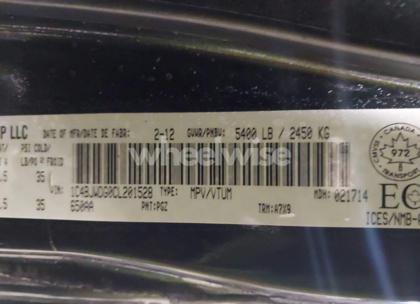 Photo 9 of 2012 Jeep Wrangler UNLIMITED SPORT (VIN 1C4BJWDG0CL201528)