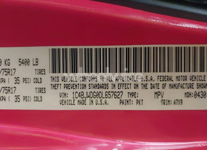 Photo 9 of 2013 Jeep Wrangler UNLIMITED SPORT (VIN 1C4BJWDG0DL657627)