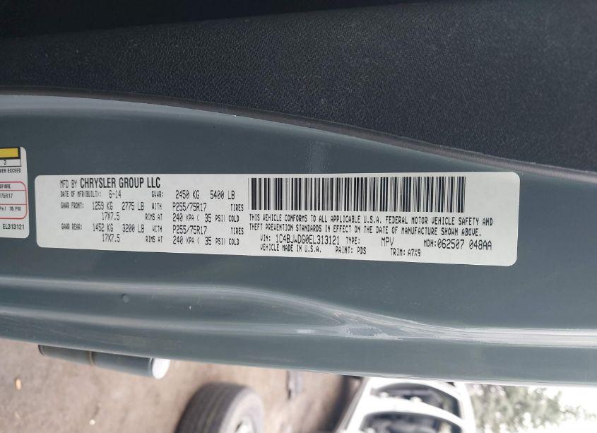 Photo 9 of 2014 Jeep Wrangler UNLIMITED SPORT (VIN 1C4BJWDG0EL313121)