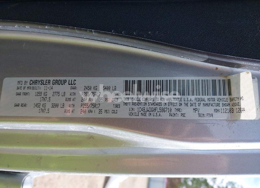 Photo 9 of 2015 Jeep Wrangler UNLIMITED FREEDOM EDITION (VIN 1C4BJWDG0FL586710)