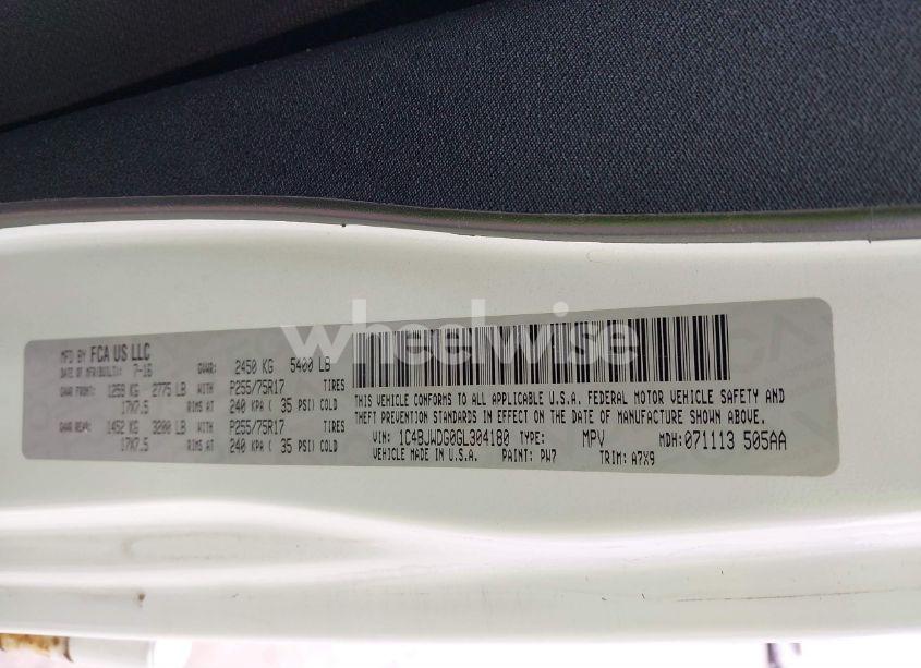 Photo 9 of 2016 Jeep Wrangler UNLIMITED SPORT (VIN 1C4BJWDG0GL304180)