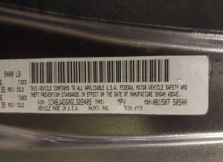 Photo 9 of 2016 Jeep Wrangler UNLIMITED SPORT (VIN 1C4BJWDG0GL322405)