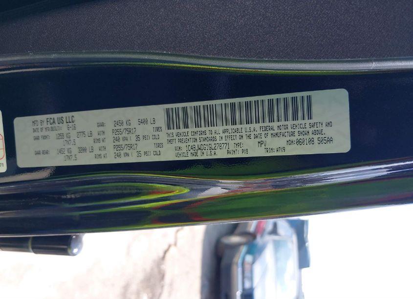 Photo 9 of 2016 Jeep Wrangler UNLIMITED SPORT (VIN 1C4BJWDG1GL278771)