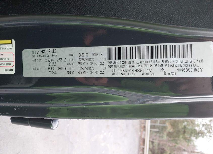 Photo 9 of 2017 Jeep Wrangler UNLIMITED BIG BEAR 4X4 (VIN 1C4BJWDG1HL666391)