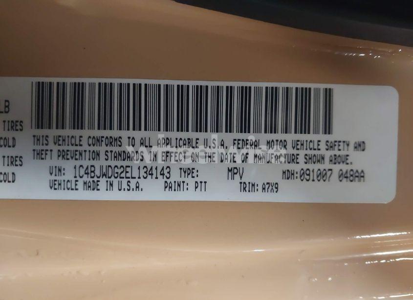 Photo 9 of 2014 Jeep Wrangler UNLIMITED SPORT (VIN 1C4BJWDG2EL134143)