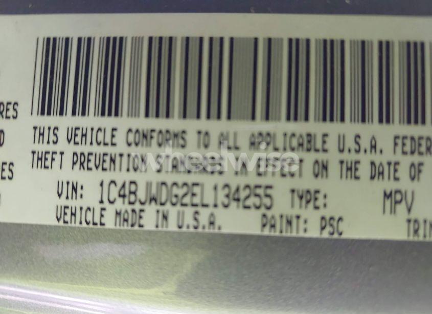 Photo 9 of 2014 Jeep Wrangler UNLIMITED SPORT (VIN 1C4BJWDG2EL134255)