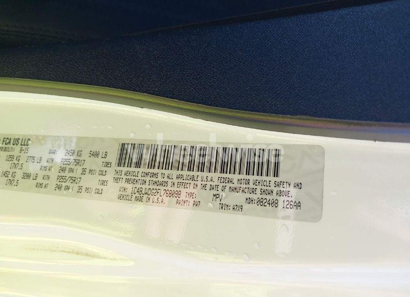 Photo 9 of 2015 Jeep Wrangler UNLIMITED SPORT (VIN 1C4BJWDG2FL768098)