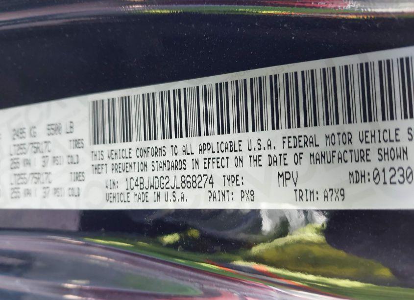 Photo 9 of 2018 Jeep Wrangler JK UNLIMITED WILLY WHEELER W 4X4 (VIN 1C4BJWDG2JL868274)